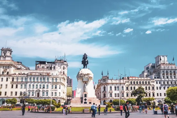 Centro da cidade de Lima